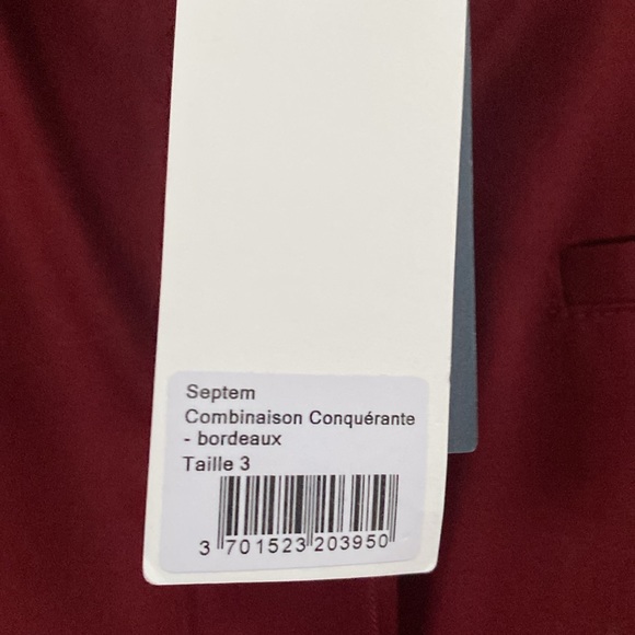 New with tags! Septem jumpsuit Bordeaux T3 FR - Picture 4 of 5